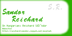 sandor reichard business card